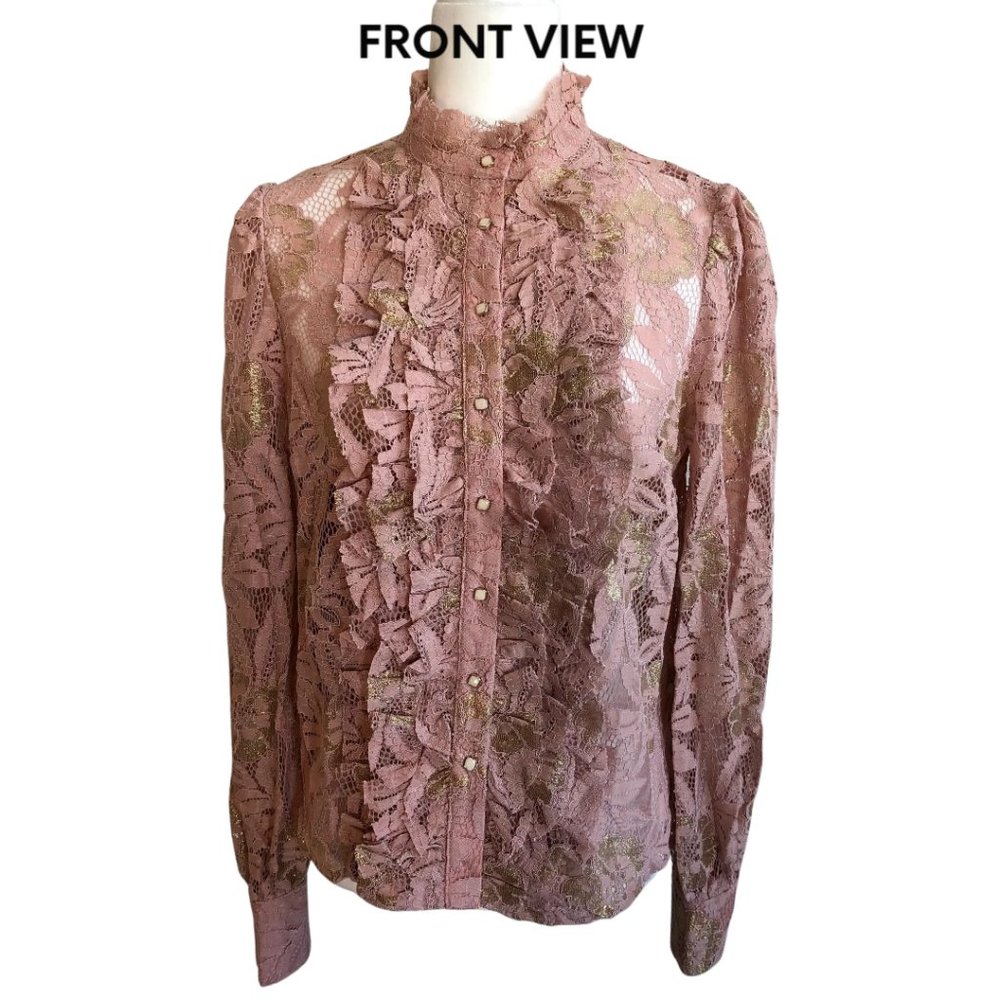 SALE!!!!! NWT Pink Lace Button-Down Shirt
